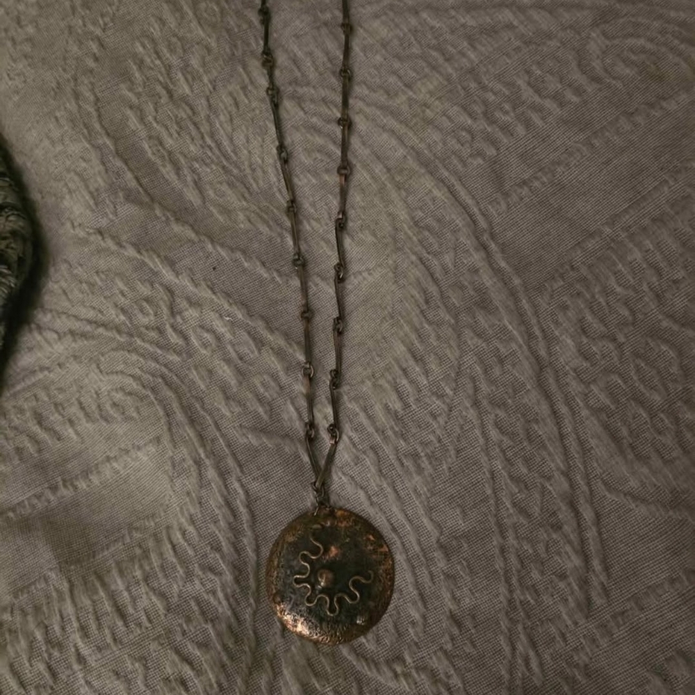 Bronze Sun Pendant Necklace